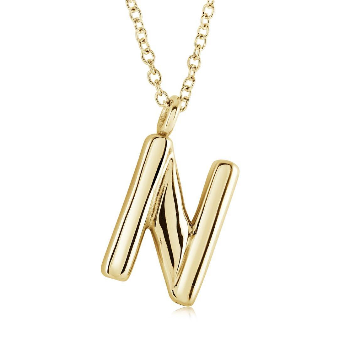 Initial 'N' Bubble, GP, Stainless Steel