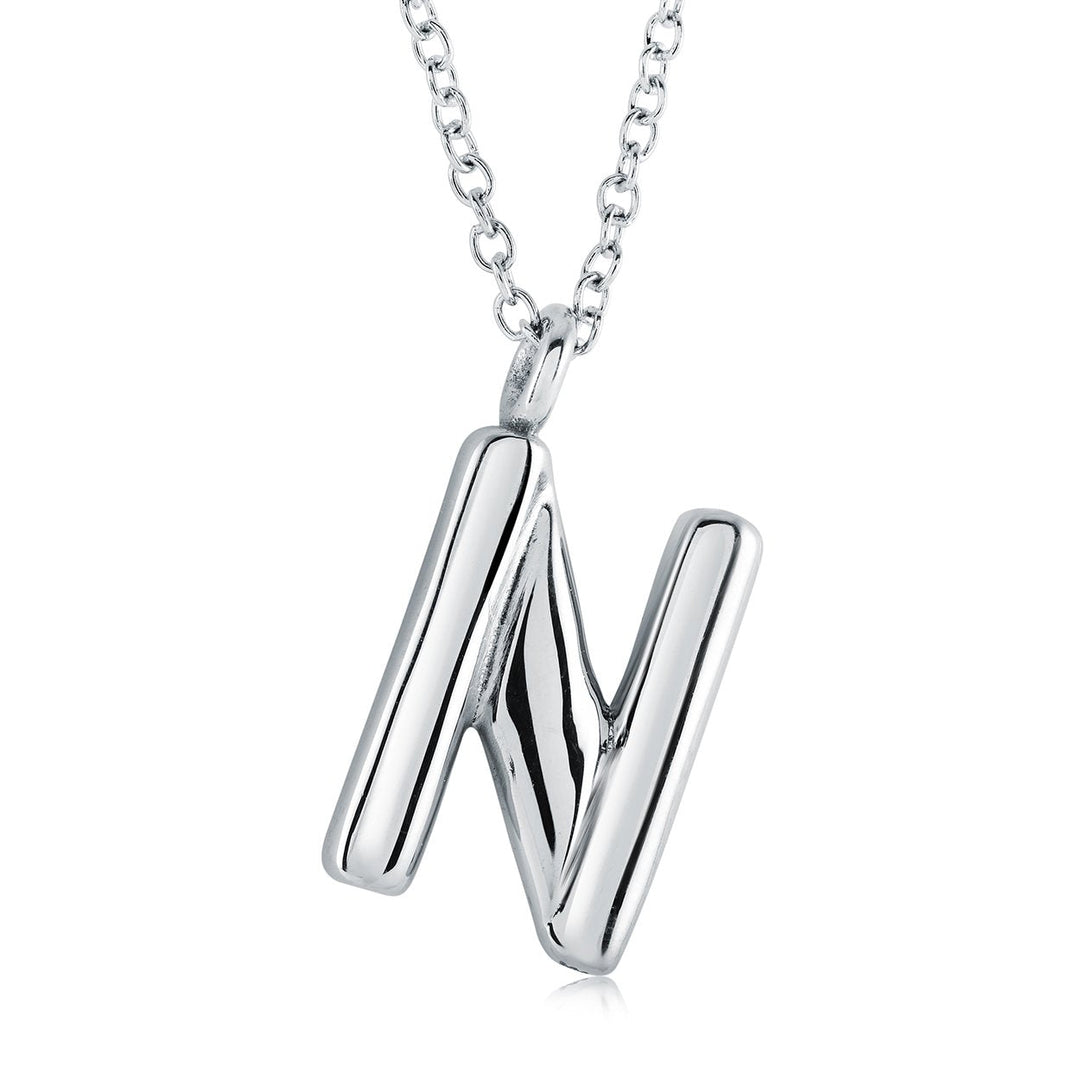 Initial 'N' Bubble, Stainless Steel
