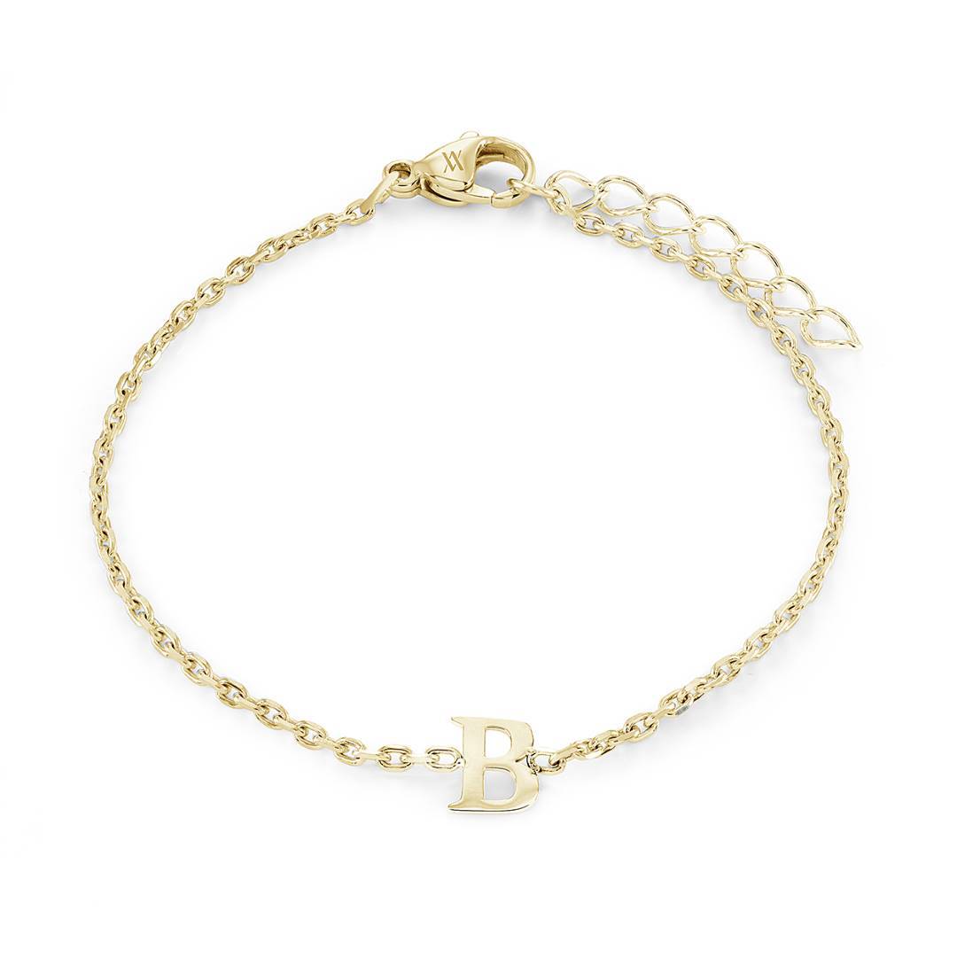 Yellow GP Initial Bracelet - Letter B