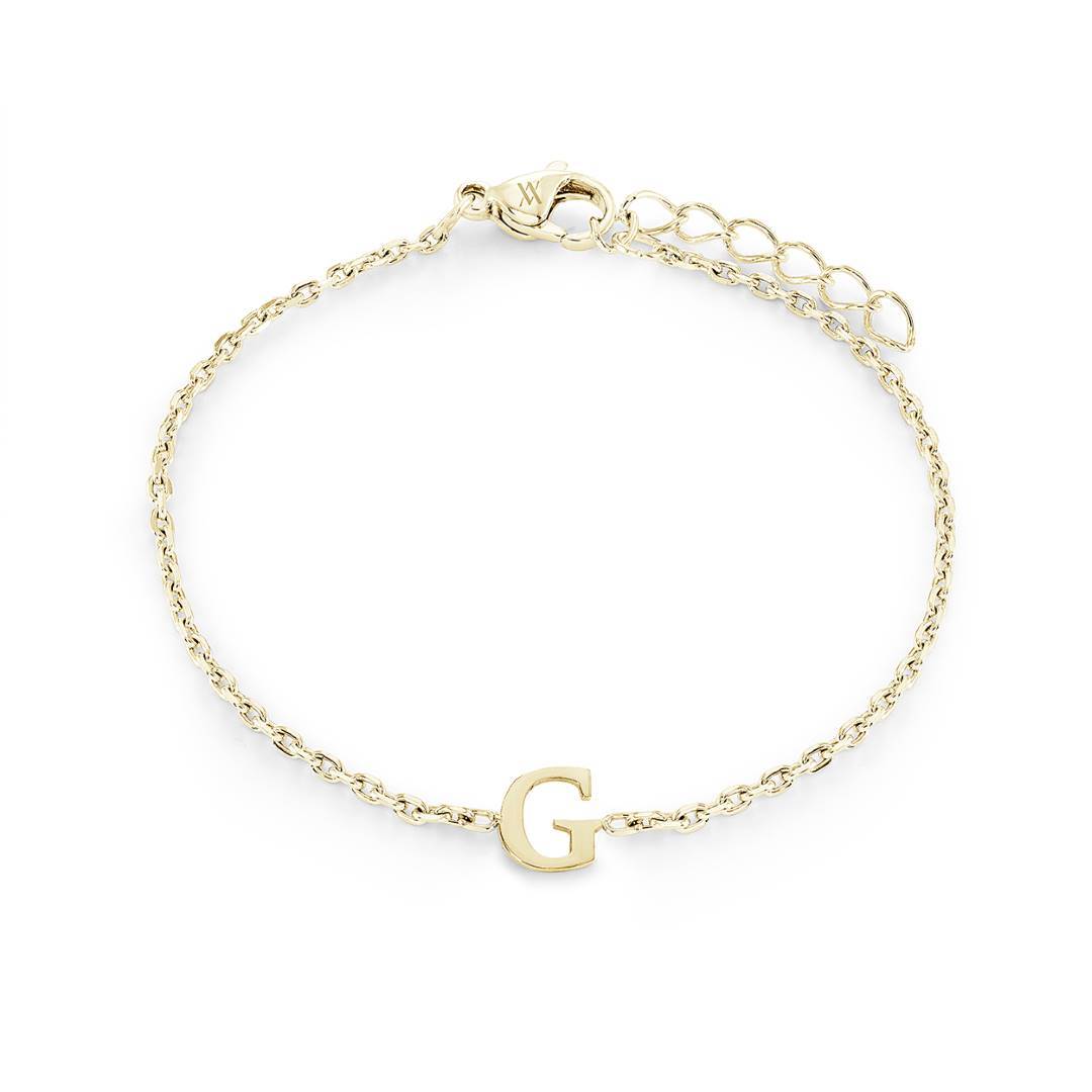 Yellow GP Initial Bracelet - Letter G