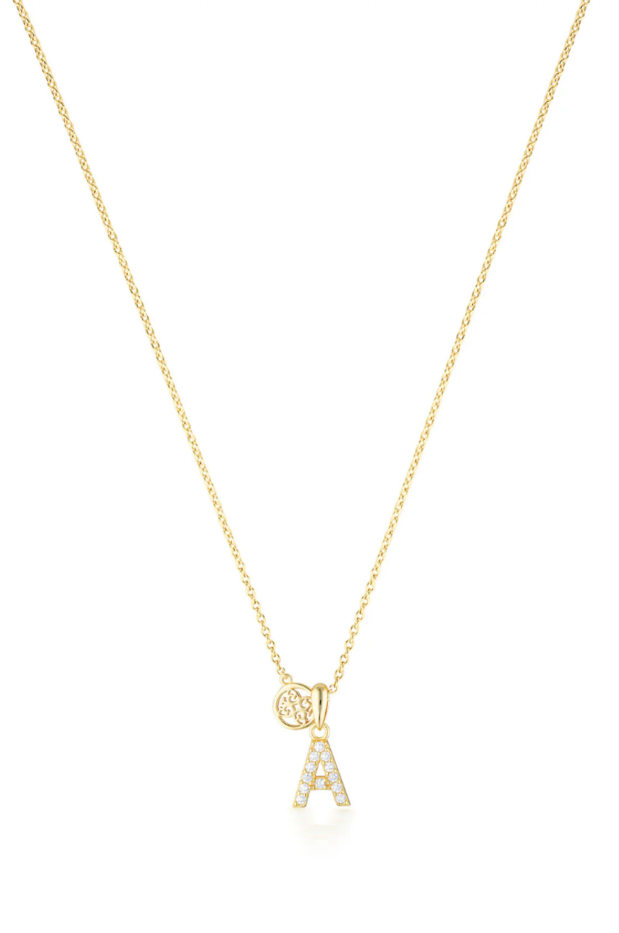Luxury Letters 'A' with CZ Accents