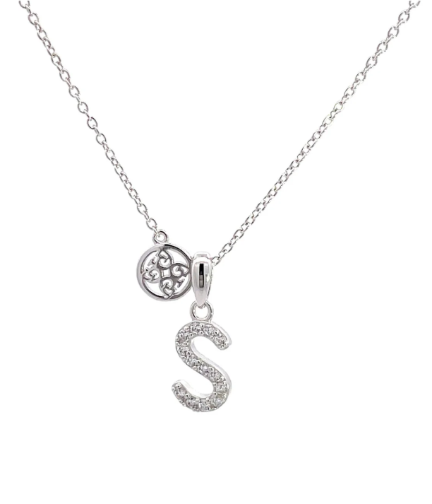 Luxury Letters 'S' with CZ Accents