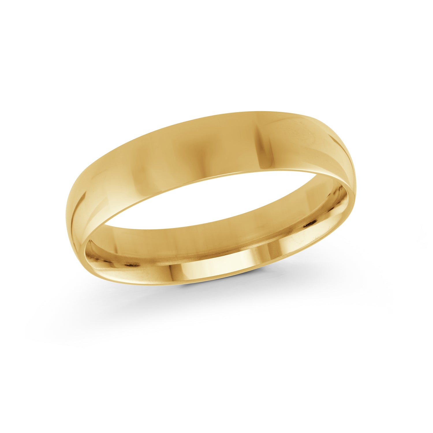 10k yellow gold 5mm dome style