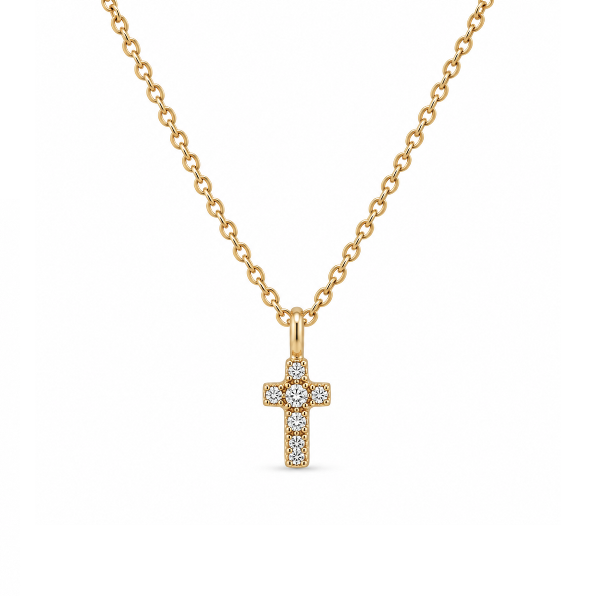 Mini Diamond Cross Pendant