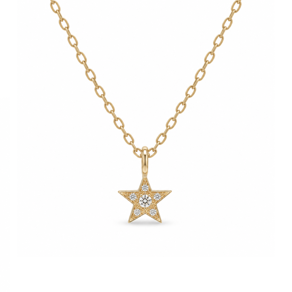 Mini Star Pendant with Diamonds
