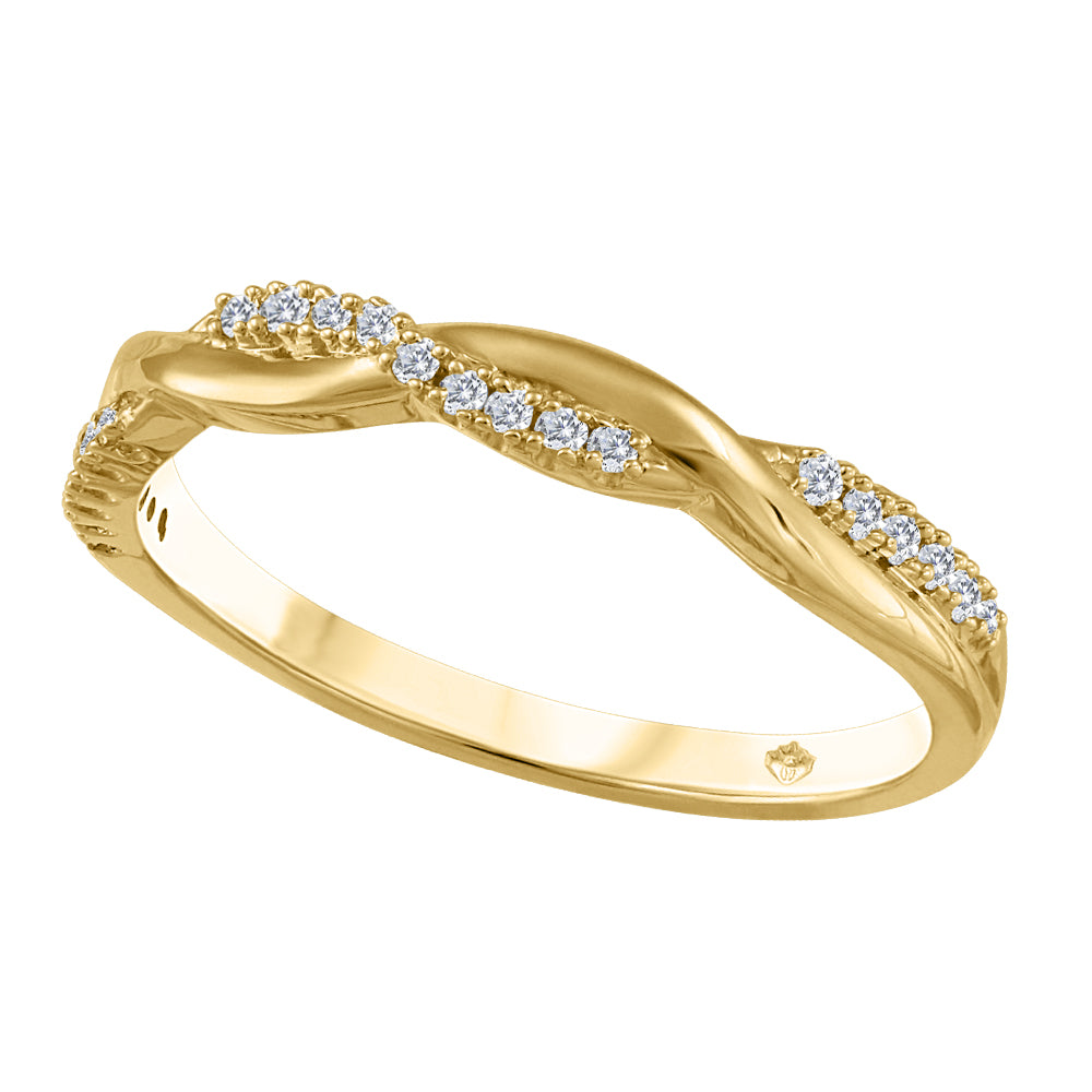 10k yellow gold twisted weddin