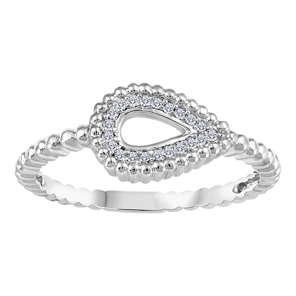 FINAL SALE - 10 Karat Diamond Multi Stone Ring, 0.06 TDW