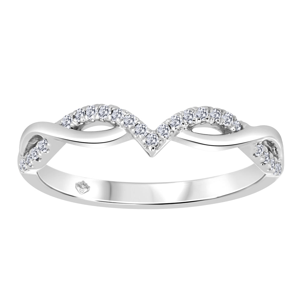 10 Karat Chevron Band, 0.125TDW