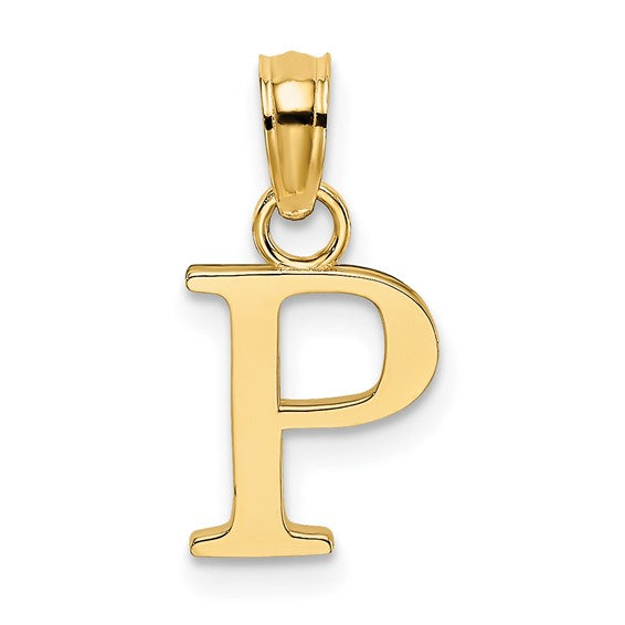 10K Initial P Pendant