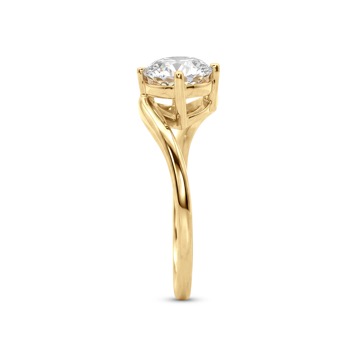 Love Grown East-West Oval Lab Diamond Bypass Ring