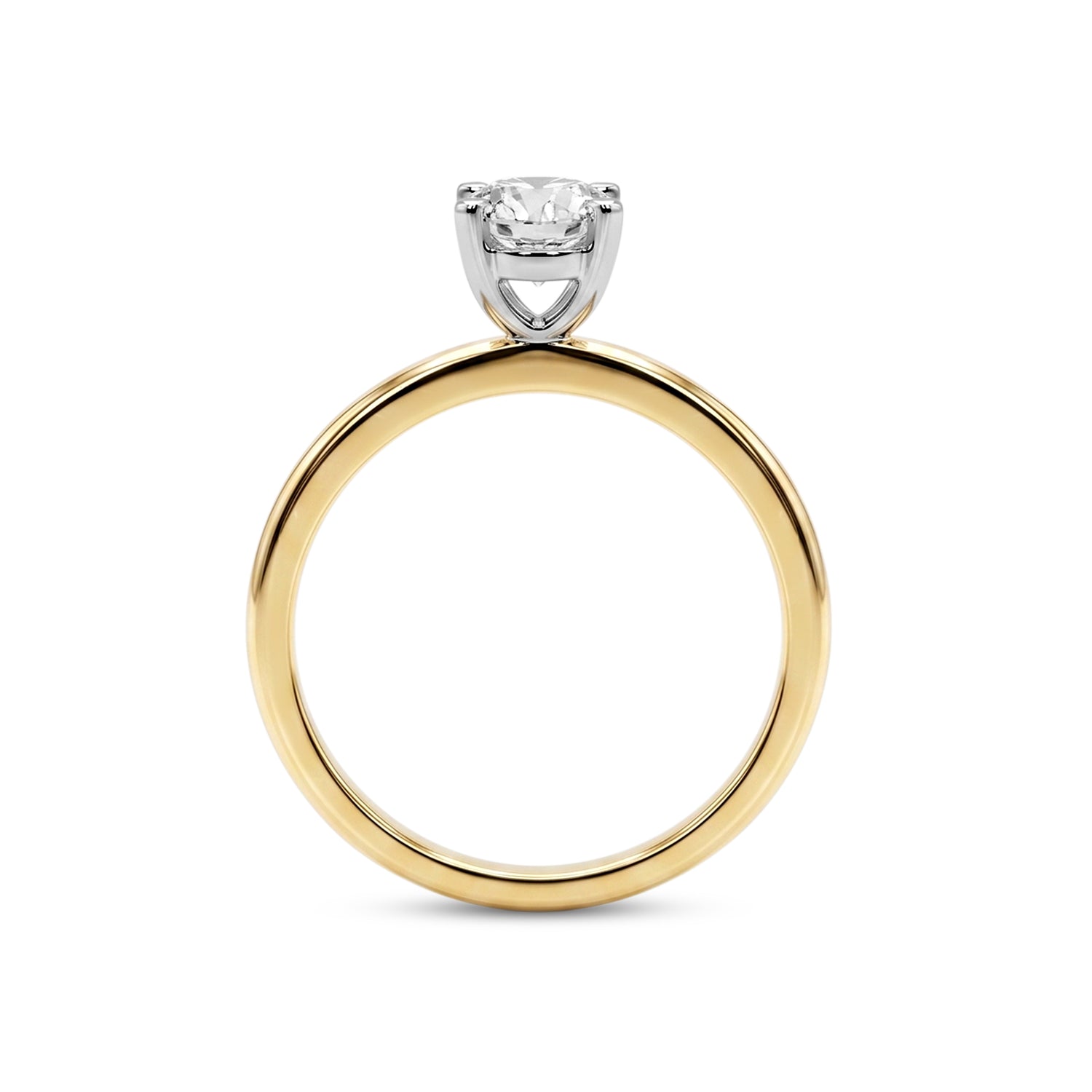 Love Grown 14k Yellow Gold 1.01ct Oval Solitaire Ring