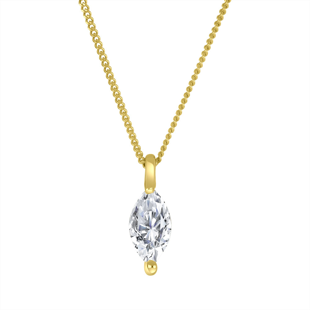 10k yellow gold solitaire pend