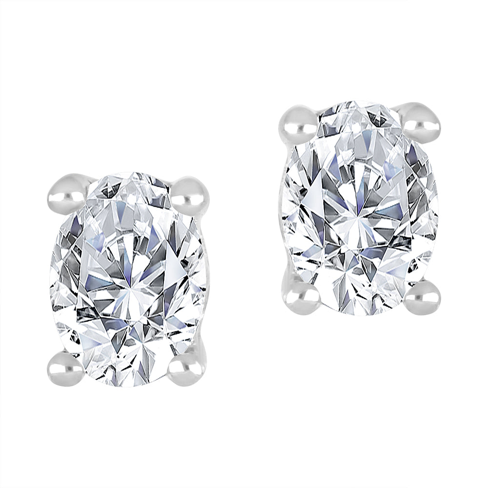 10k white gold stud earrings f