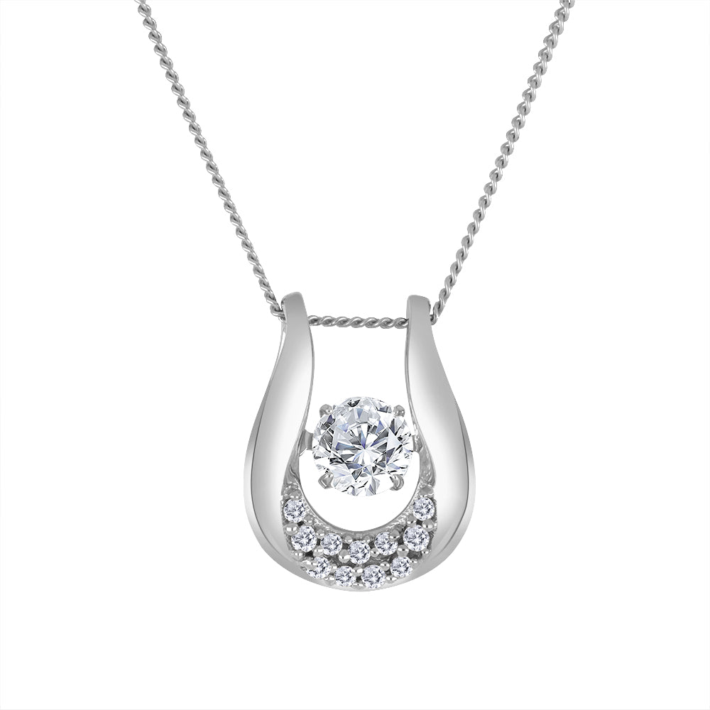 10k white gold Twinkle horsesh