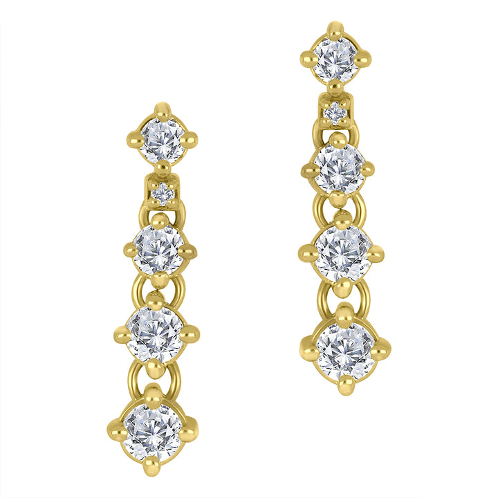 10k yellow gold drop stud earr