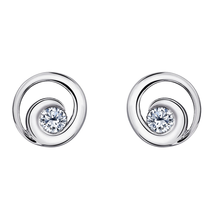 Maple Leaf Diamonds 10K Diamond Stud Earrings. 0.12tdw