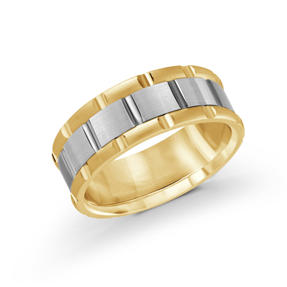 Mardini Executif - Carved 8MM Gold Ring