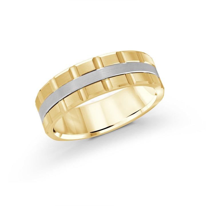 Mardini Executif - Carved 7MM Gold Ring