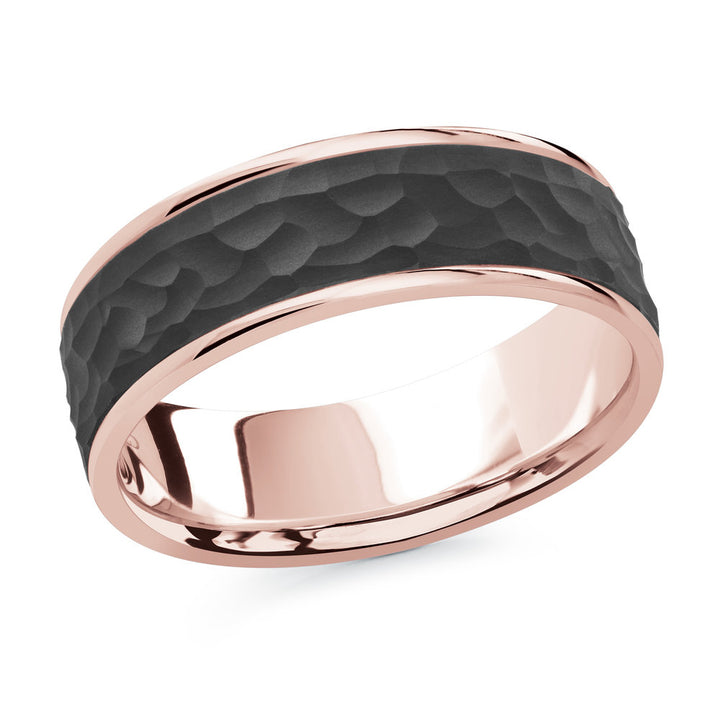 Mardini Noir - Hammered Carbon Fiber and 14K Ring