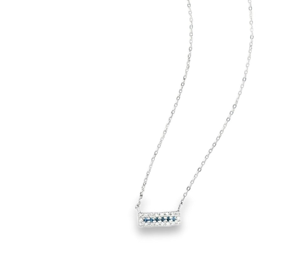 10k white gold diamond and blu