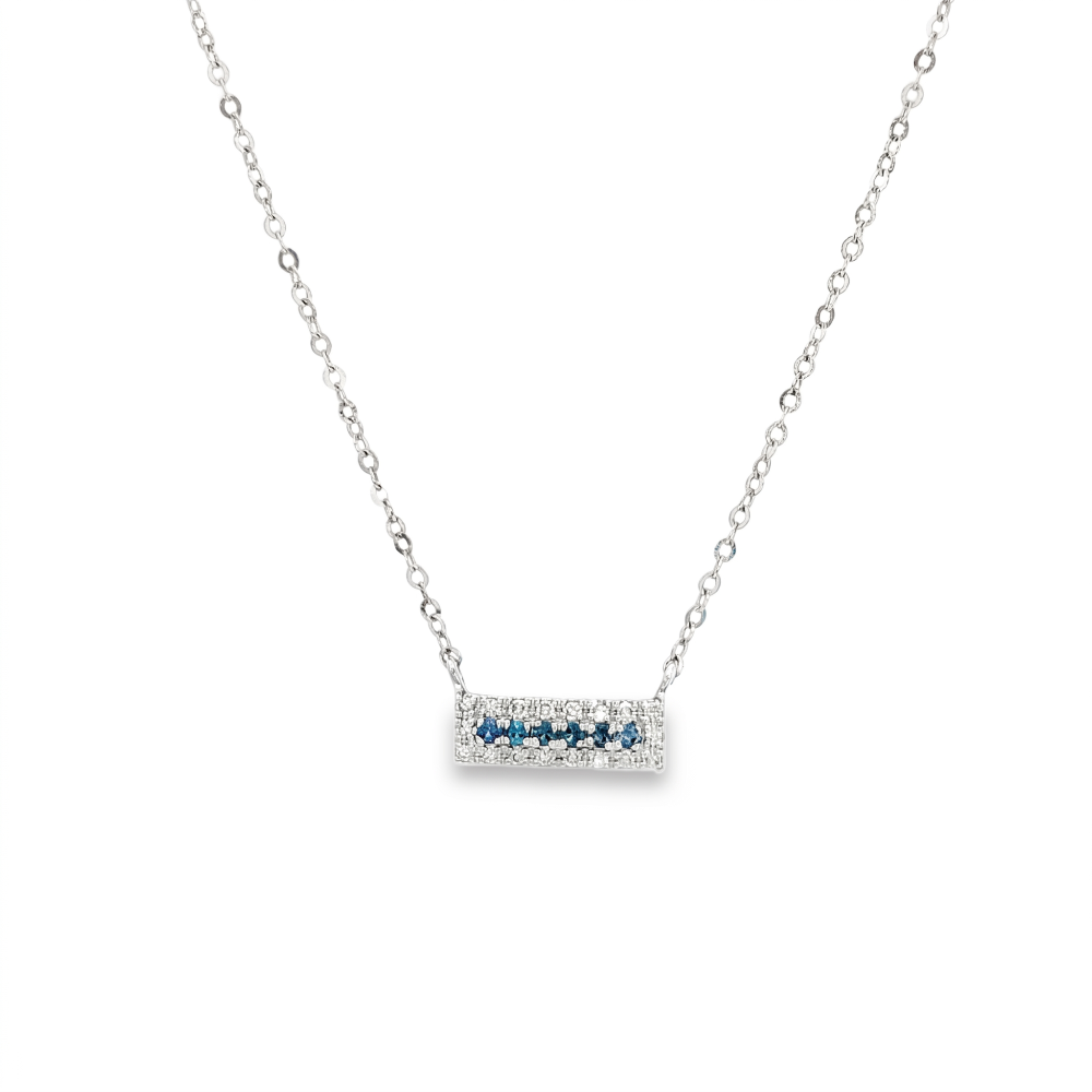 10k white gold diamond and blu