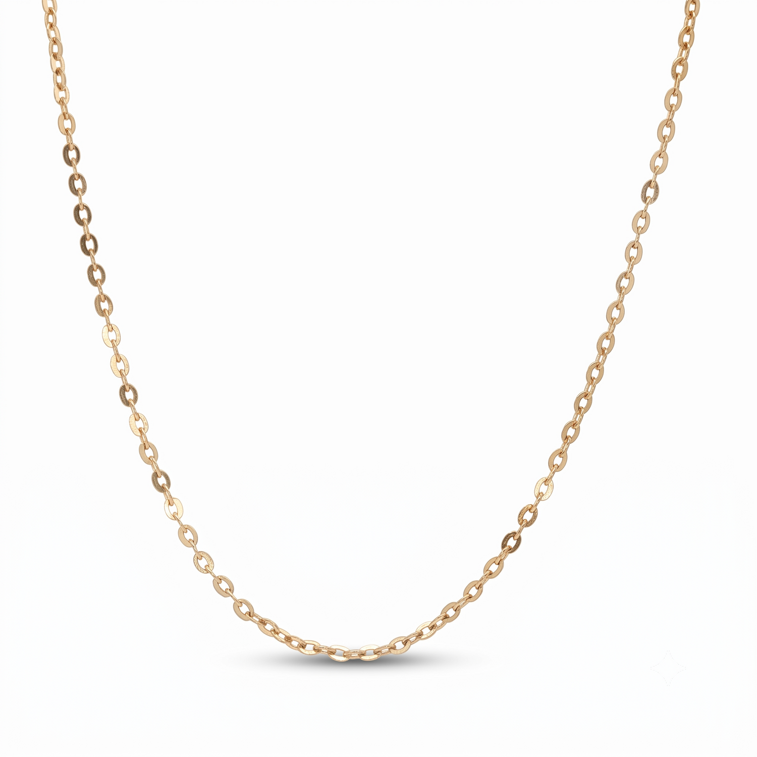 10k Yellow Gold 1.7mm Solid Cable Link Chain Necklace - 18 Inches