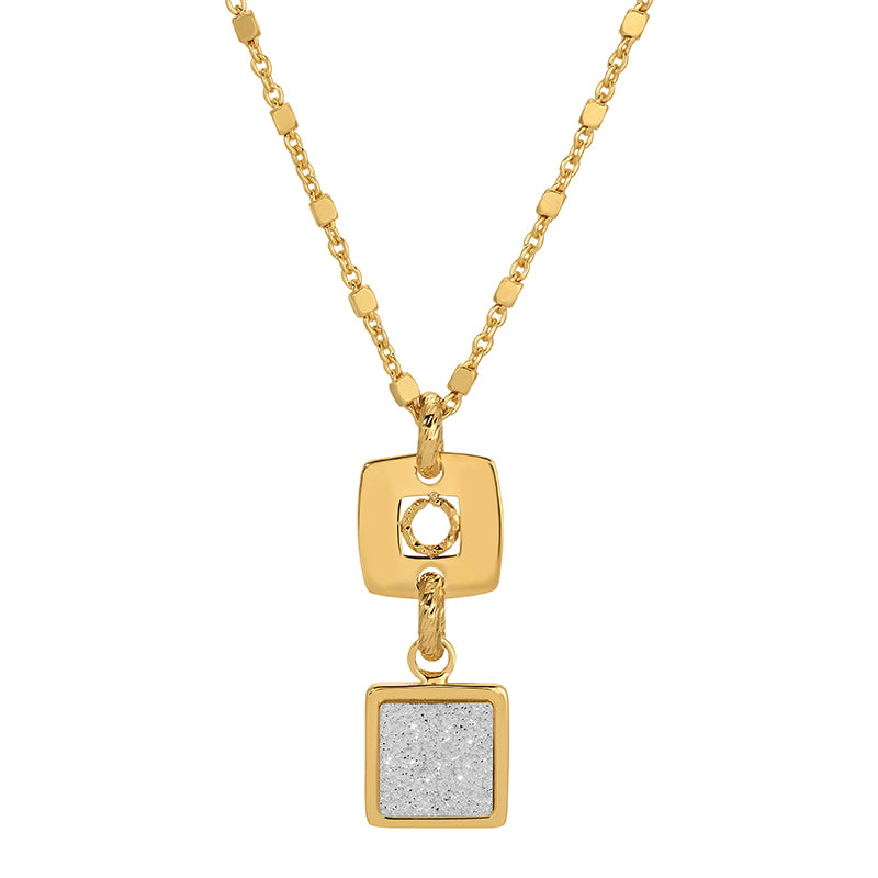 Double Square Drop Pendant