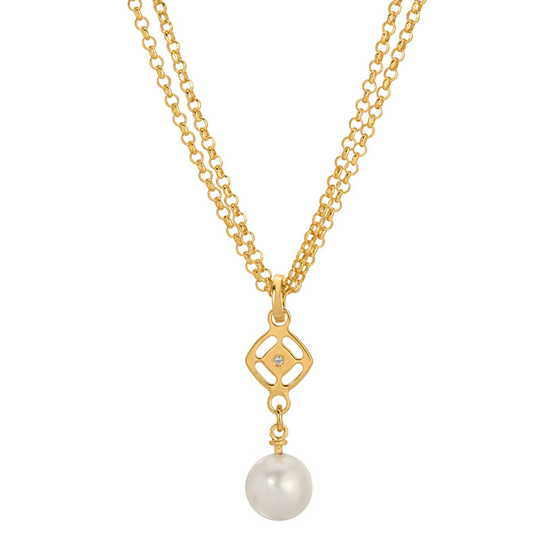 8mm Freshwater Pearl Drop Pendant.