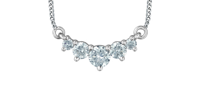 Graduated Lab-Grown Diamond Arc Necklace, 0.33TDW