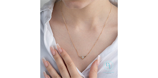 Lab-Grown Diamond Chevron Bar Pendant, 0.30TDW