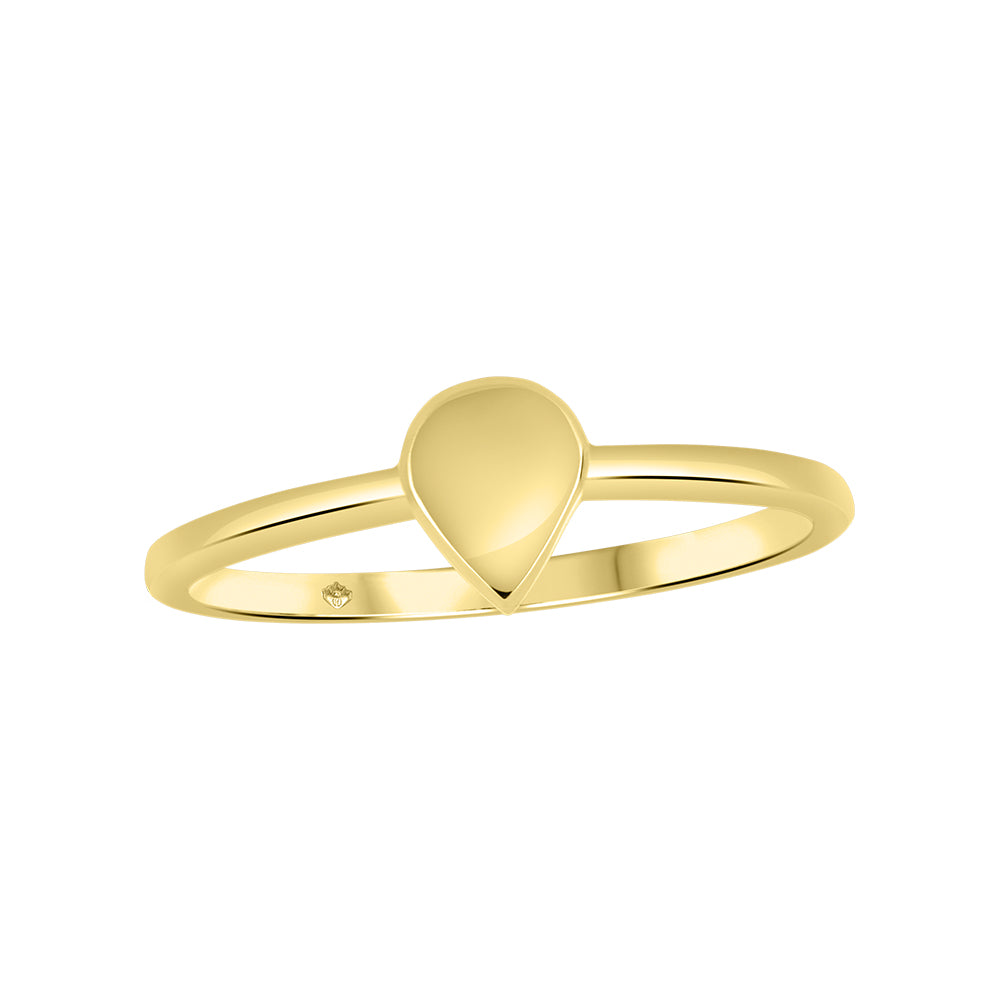 10k yellow gold mini signet ri