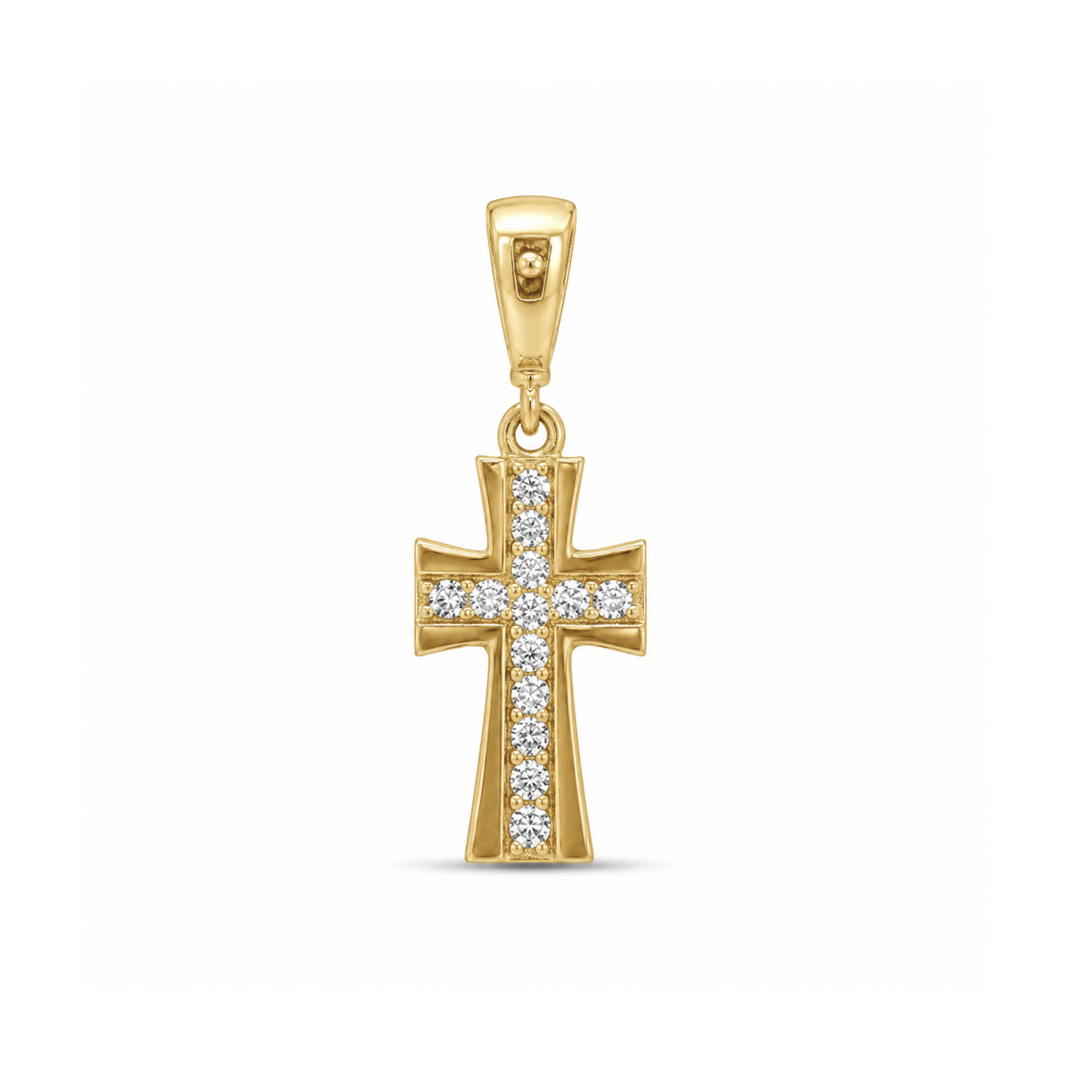 10k Yellow Gold Micro Cross Pendant