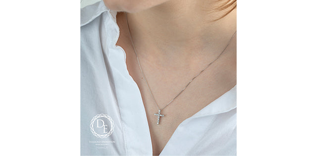 Cross Pendant with Lab-Grown Diamonds, 0.25TDW
