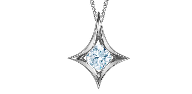 Concave Star Lab-Grown Diamond Pendant, 0.25TDW