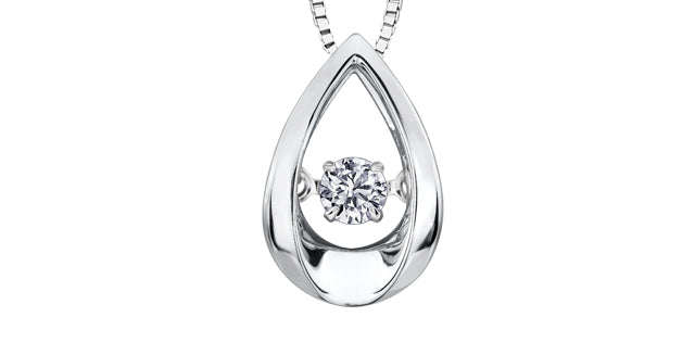 10K Teardrop Pendant, 0.065TDW