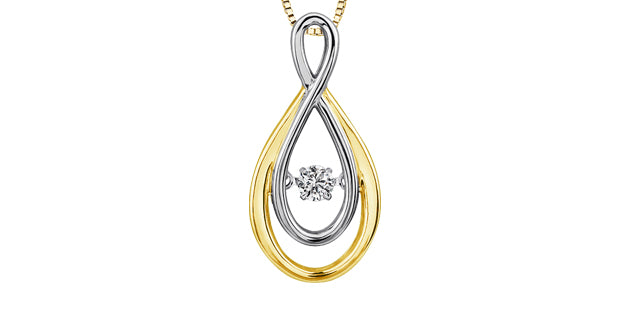 Pulse 10K Infinity Diamond Pendant