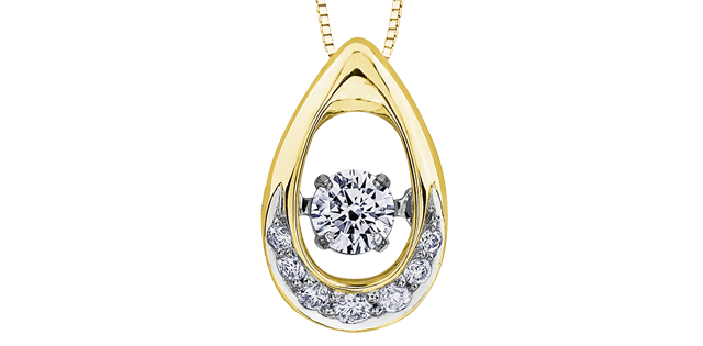 Northern Dancer 10K Teardrop Diamond Pendant