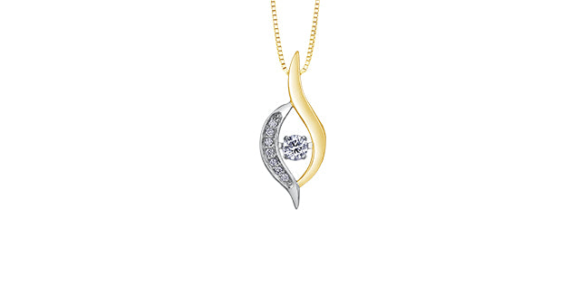 Northern Dancer 10K Two Tone Diamond Pendant