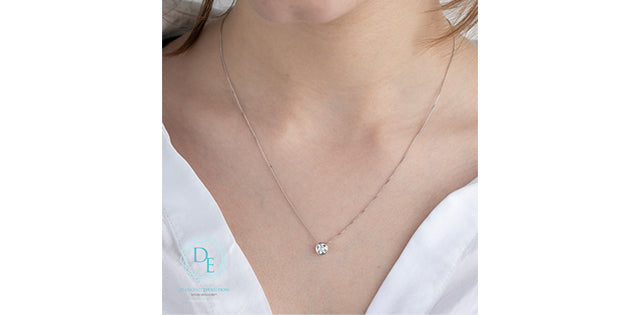Lab-Grown, Bezel Set Solitaire Diamond Pendant, 0.50TDW