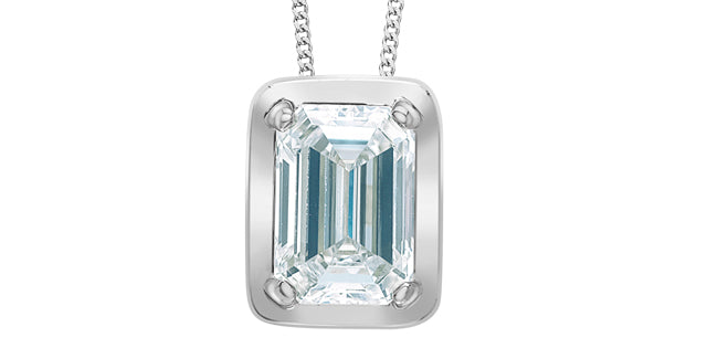 Picture Frame Lab-Grown Pendant, 0.50TDW