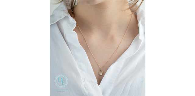 Lab-Grown Pear Daimond Pendant, 0.30TDW