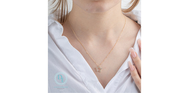 Lab-Grown Diamond Star Pendant, 0.25TDW