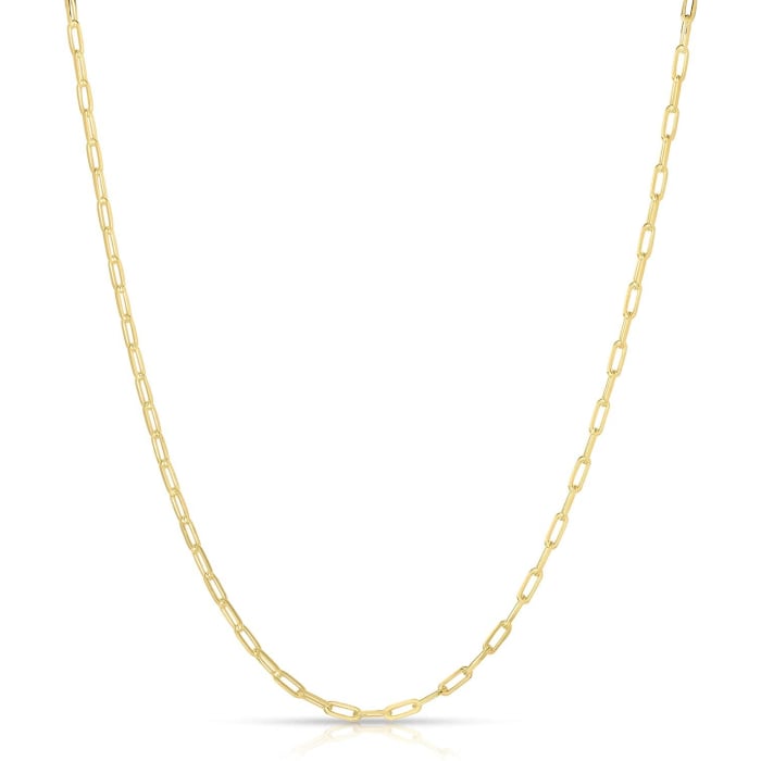 1.8MM Paperclip Chain, Gold Vermeil, 22"