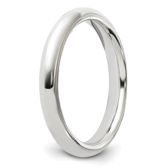3MM Comfort Fit Sterling Silver Domed Band, size 6.0