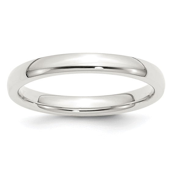 3MM Comfort Fit Sterling Silver Domed Band, size 6.0