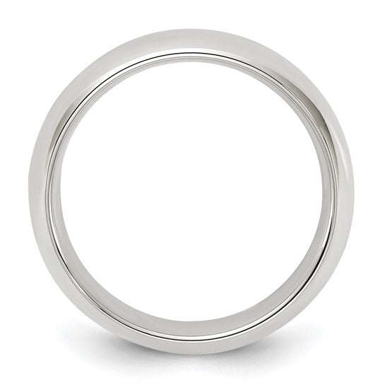 6MM Comfort Fit Sterling Silver Domed Band, size 12.0
