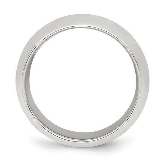 8MM Comfort Fit Sterling Silver Domed Band, size 10.0