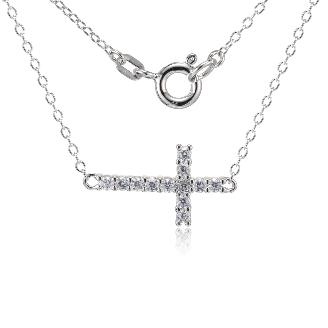 20mm Sideways Cross Necklace