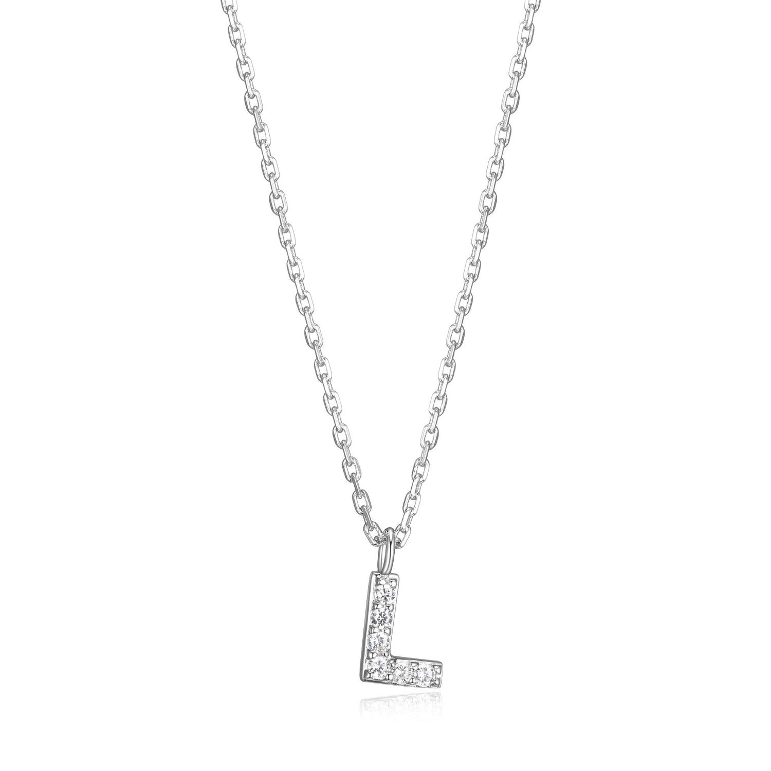 Initial L Pendant with CZ Accents