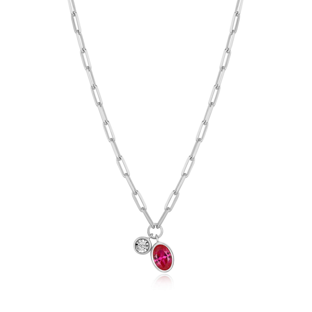 Ruby & Lab-created Diamond Pendant.